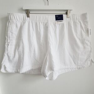 Old Navy High Rise Pull On Shorts White Pocket SIZE XXL
